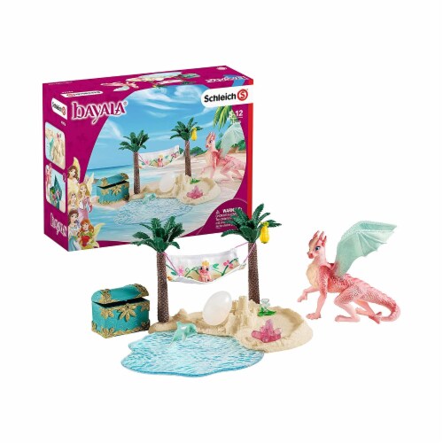 Schleich Dragon Island with Treasure Playset Perspective: front