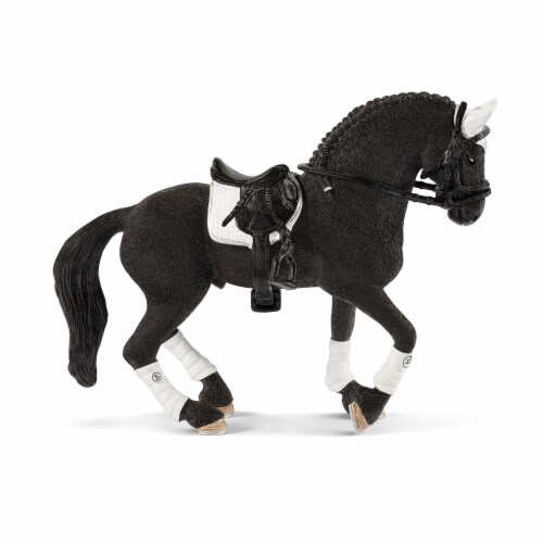 Schleich Frisian Stallion Riding Tournament Figurine Perspective: front