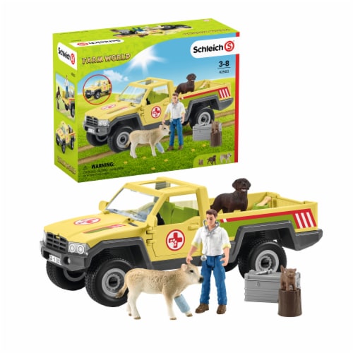 Schleich Farm World Vet Visit Playset Perspective: front