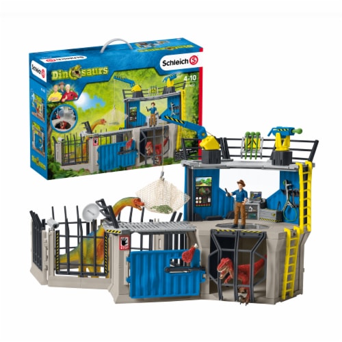 Schleich Large Dino Research Station Playset Perspective: front