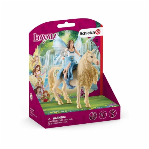 Schleich Eyela Riding On Golden Unicorn Bayala Figure 42508 Perspective: front