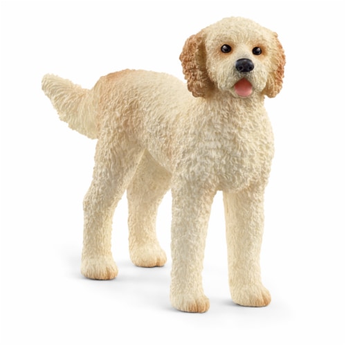 Schleich Goldendoodle Toy Perspective: front
