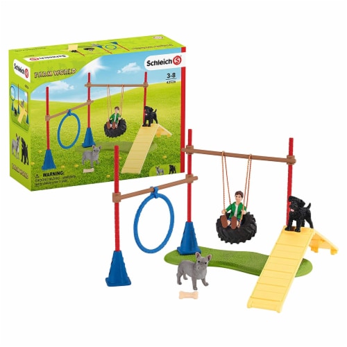 Schleich Farm World Puppy Agility Training Playset Perspective: front