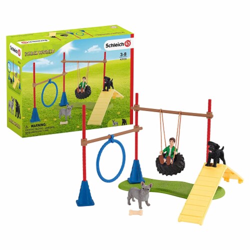 Schleich Farm World Puppy Agility Training Playset Perspective: front