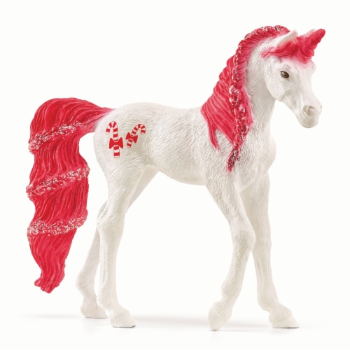 Schleich Collectible Unicorn Candy Cane Figurine Perspective: front