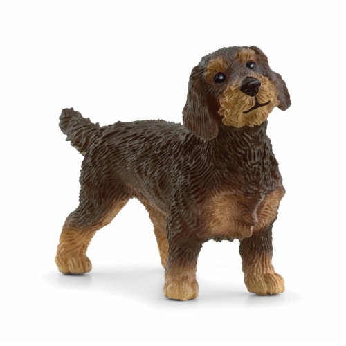 Schleich® Wire Haired Dachsund Toy Perspective: front