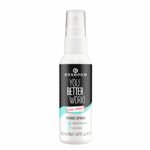 Essence You Better Work Gym Proof Fixing Spray Perspective: front