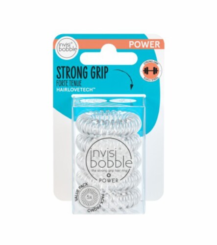 Invisibobble Power Hair Ring Multipack - Crystal Clear Perspective: front