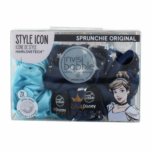 Invisibobble Disney Princess HairLoveTech Style Icon Hair Scrunchies, Cinderella, 2 Ct Perspective: front