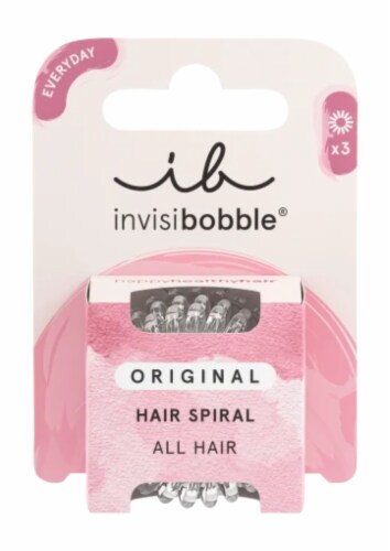 Invisibobble® Original Hair Spirals - Crystal Clear Perspective: front