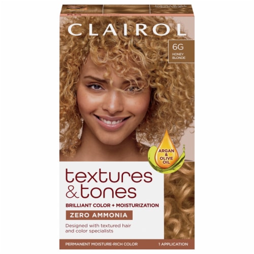 Clairol Textures & Tones Permanent Hair Color 6G Honey Blonde Perspective: front