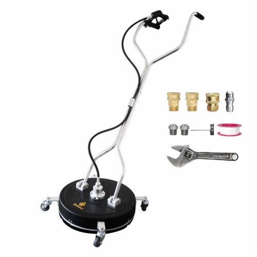 EDOU Dual Handle Pressure Washer Surface Cleaner 20  with Wheels | 4,500 PSI Max Perspective: front