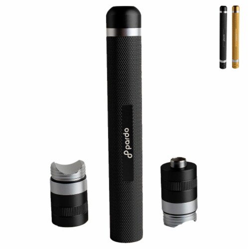 Pardo Cigar 3in1 Tool Kit Black - Air Tight, Smell-Proof Case, Draw Enhancer & Stand Perspective: front