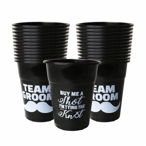 Neliblu Groom Bachelor Party Supplies - Team Cups Bulk Pack of 25