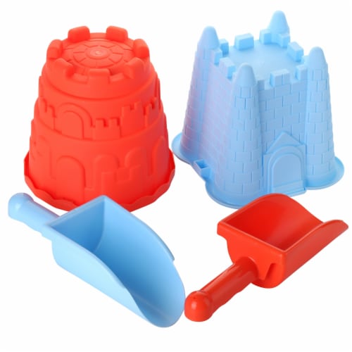 Dazmers 2 Sand Castle Beach Buckets 2 Shovels 7 Large Pails Beach Toys for Toddlers 4 Piece Foods Co
