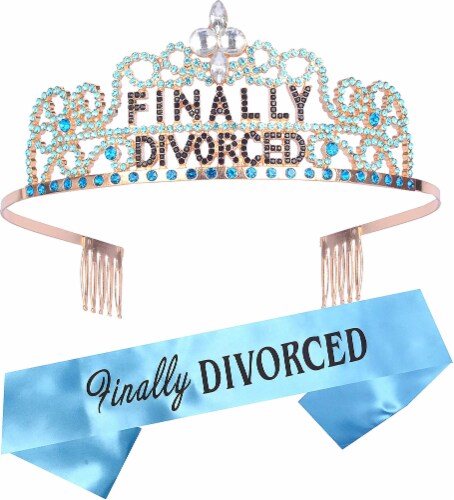 MEANT2TOBE - Meant2Be Fabulou Divorce Party Set: Glitter Sash + Rhinestone  Tiara, Large - Kroger