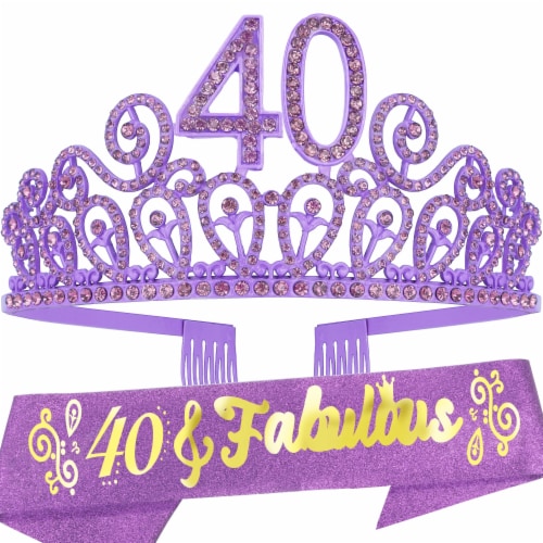 40th birthday crown and sash deals