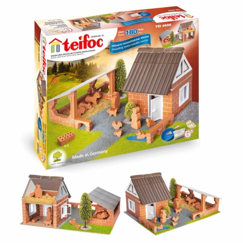 Teifoc 180+ Piece Mini Farm Brick & Mortar Toy Set for Educational