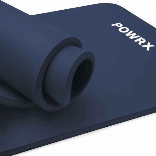 POWRX Yoga Mat Thick, Navy 75 x31 x0.6  Exercise Mat 1/2 - 3 Widths, Bag &  Strap, 75x31x0.6 - Pay Less Super Markets