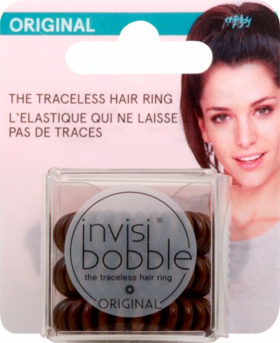 Invisibobble Original Pretzel Brown Hair Rings 3 Count Perspective: front