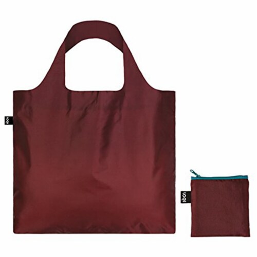 LOQI Puro Reusable Shopping Bag, Sangria Perspective: front