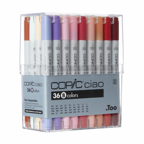 Copic Ciao 36-Color Set B Marker Set Perspective: front