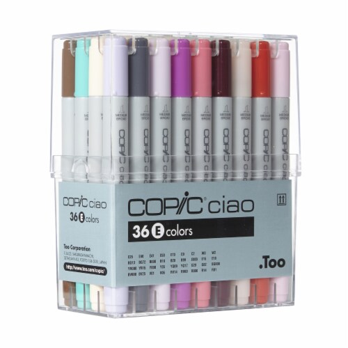 Copic Ciao 36-Color Set E Marker Set Perspective: front