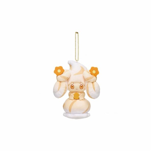 Pokemon Center Alcremie Mawhip A La Mode Caramel Orange 6 Inch Keychain Plush Perspective: front