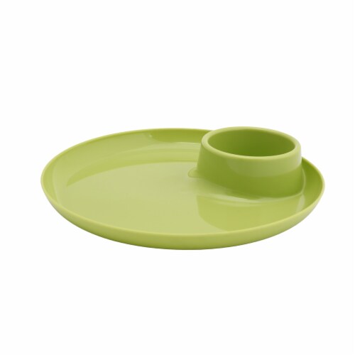 Tzeng Shyng Plate with Cup Holder - Green Perspective: front