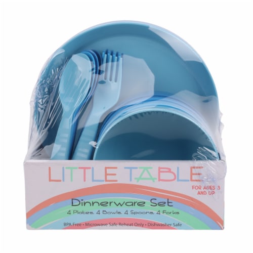 Little Table 16 Pc Dinnerware Set-Blue Perspective: front