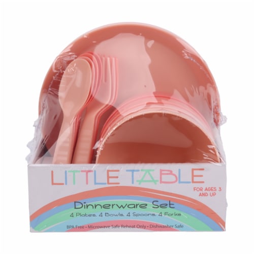 Little Table 16 Pc Dinnerware Set-Corals Perspective: front