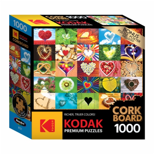 Kodak Premium Puzzles Love is Everywhere Corkboard Jigsaw Puzzle Perspective: front