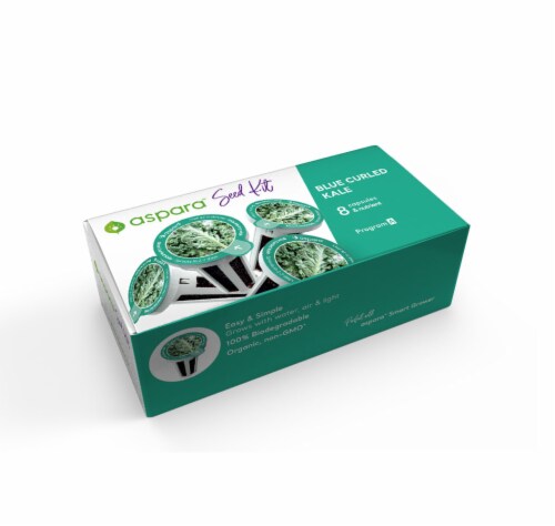 Aspara Blue Curled Kale Seed Capsule Kit Perspective: front