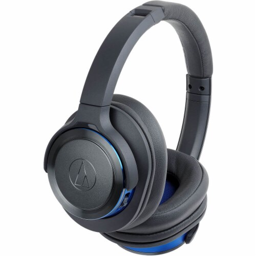 Audio Technica ATHWS660BTGB Solid Bass Wireless Over Ear Headphones Gunmetal Blue 1 Fred Meyer