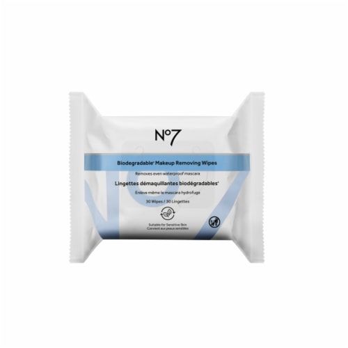 No7 Biodegradable Makeup Removing Wipes Perspective: front
