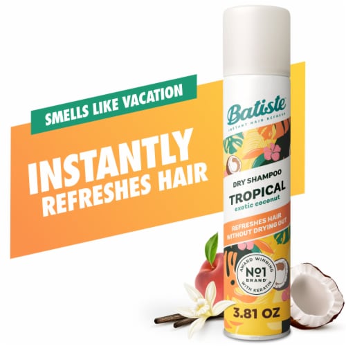 Batiste Dry Shampoo Tropical Fragrance Perspective: front