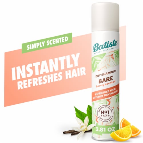 Batiste Dry Shampoo Bare Barely Scented Fragrance Perspective: front