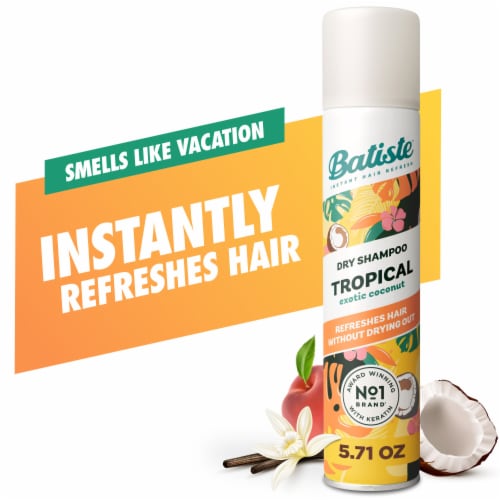 Batiste Dry Shampoo Tropical Fragrance Perspective: front