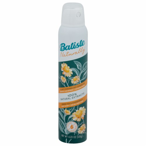 Batiste Naturally™ Green Tea & Chamomile Plant Powered Dry Shampoo Perspective: front