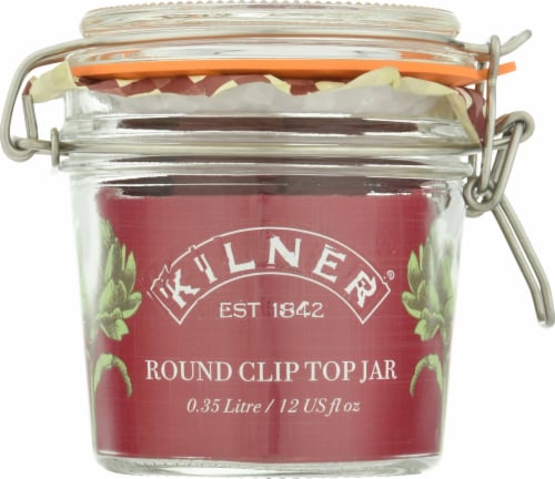 KILNER® Round Clip Top Storage Jar Perspective: front