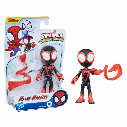 Hasbro Disney Junior Marvel Spidey and His Amazing Friends Miles Morales Hero Figure Perspective: front
