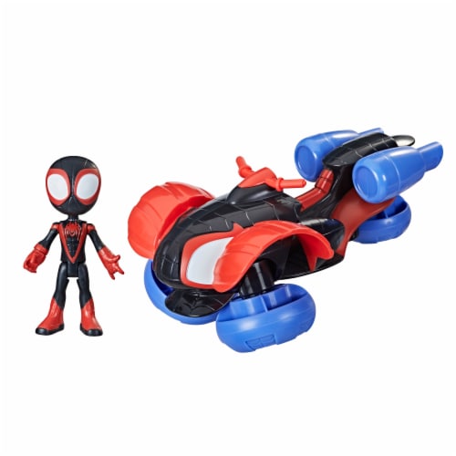 Hasbro Disney Junior Marvel Spidey and His Amazing Friends Techno-Racer Miles Morales Perspective: front