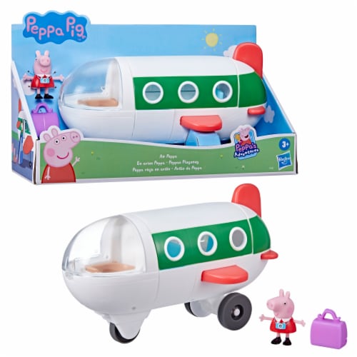 Plastic Peppa Pig toy house with different figurines Stock Photo