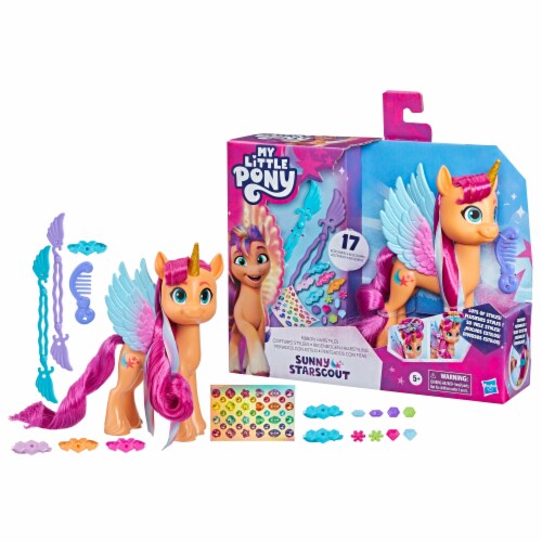 My Little Pony: A New Generation Rainbow Reveal Sunny Starscout 6-inch  Orange Pony Toy 