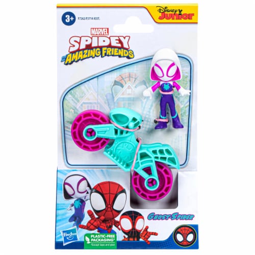 Hasbro Spidey and His Amazing Friends Ghost-Spider Figure and Vehicle Perspective: front