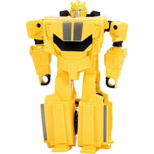 Transformers Toys EarthSpark 1-Step Flip Changer Bumblebee 4-Inch Action Figure, Robot Toys Perspective: front