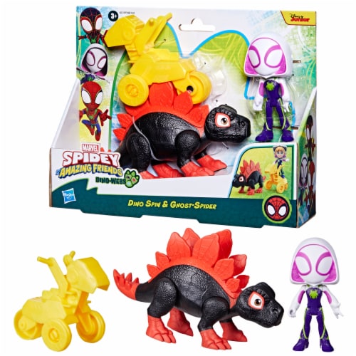 Marvel Spidey and His Amazing Friends Dino-Webs Ghost & Rhino Dino Perspective: front