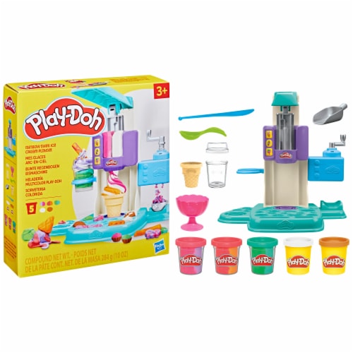 Play-Doh Rainbow Swirl Ice Cream Playset Perspective: front