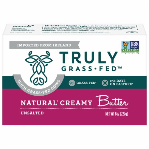 Truly Grass Fed™ Unsalted Natural Creamy Butter Perspective: front