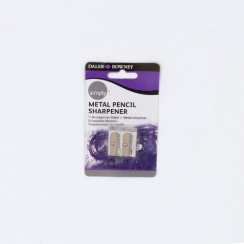 Daler-Rowney Simply Metal Pencil Sharpener Perspective: front